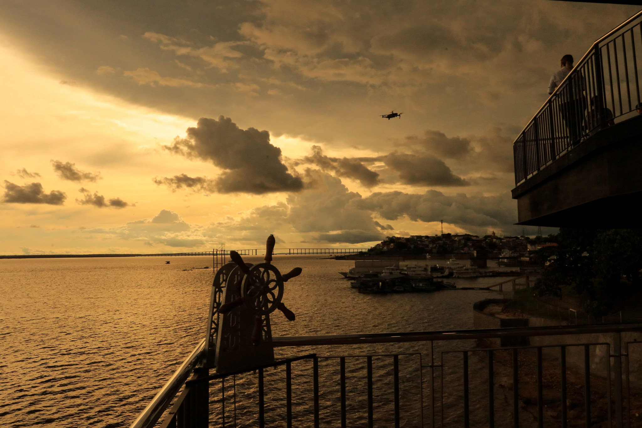 Vista do pôr do Sol no Mirante Lúcia Almeida